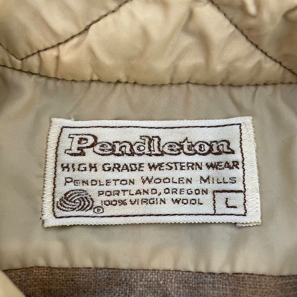 Pendleton High Grade Western Wear Wool Shirt Mens Large Pearl Snap Vintage Plaid - Picture 3 of 12